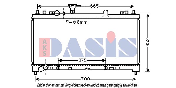 AKS DASIS radiatorius, variklio aušinimas 110067N